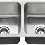 Fregadero doble acero inox 32x18pulg