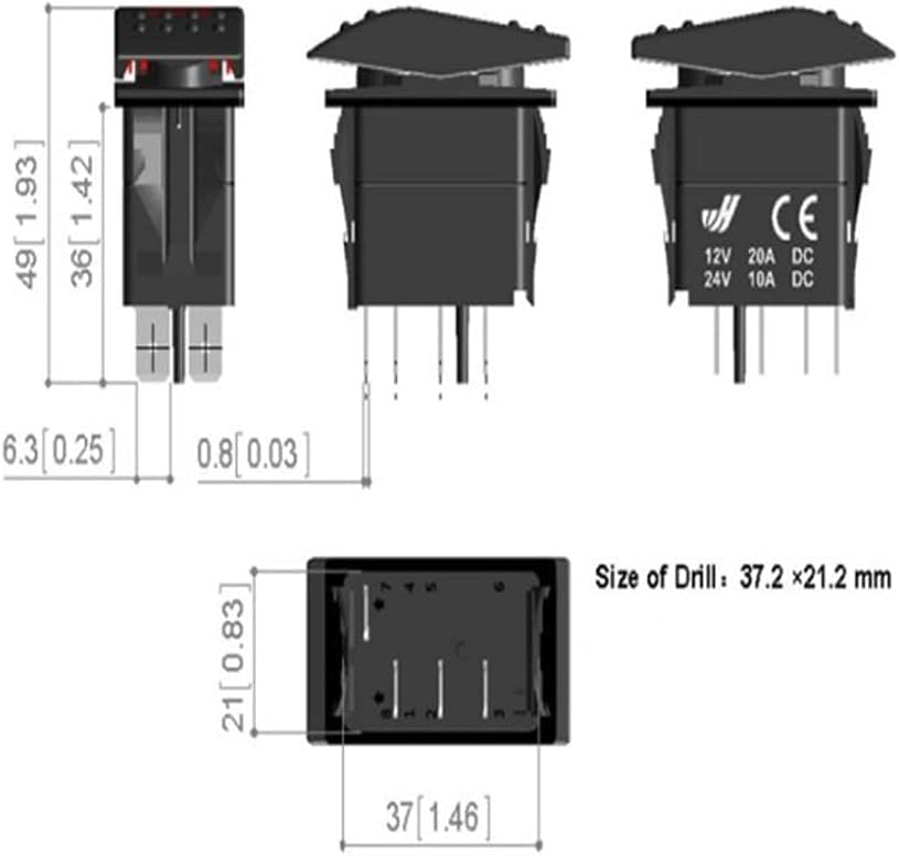 Interruptor palanca 12-24V para auto RV barco