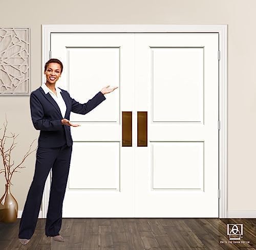 Placa empuje puerta adhesivo 3M 3x12 níquel satinado pack 4
