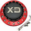Tapa central repuesto M1050Red 2 Pzas negra satinada base roja