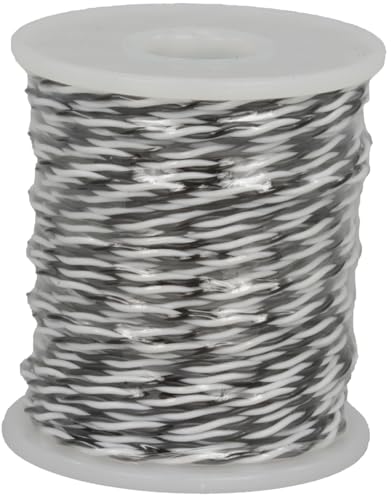 Cable trenzado 24awg negro/blanco 100pies