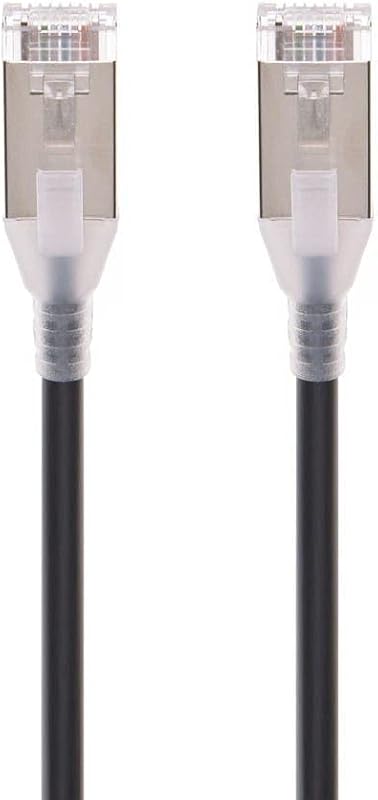 Cable Ethernet Cat6A doble blindado 25pies negro