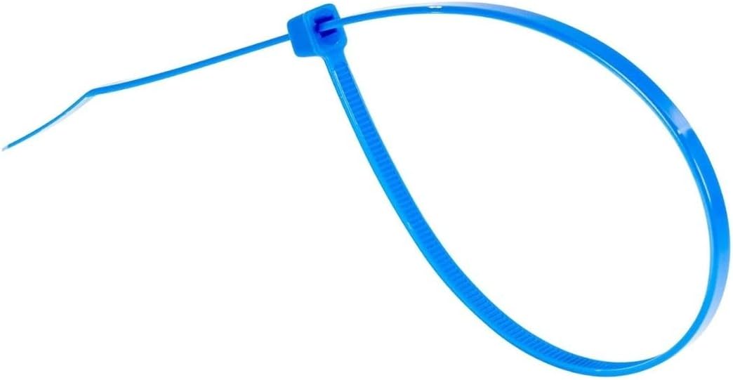 Bridas cremallera azules 8pulg pack 100 resistentes UV