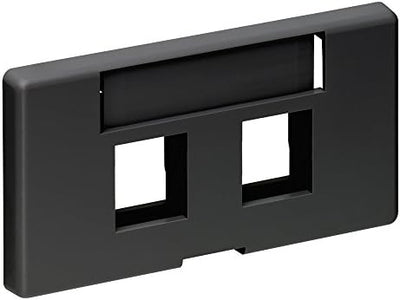 Placa frontal modular QuickPort 2 puertos negro