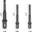 Set 3 adaptadores enchufe impacto para taladro 4 pzas