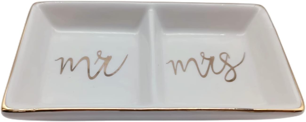 Plato cerámica para anillos boda compromiso