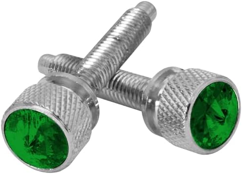 Tornillo cromado con cristal verde para tablero Kenworth