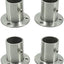 Soporte barra acero inox 0.984" 4 Uds