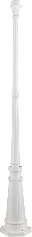 Poste aluminio fundido exterior 74x9.5pulg color blanco