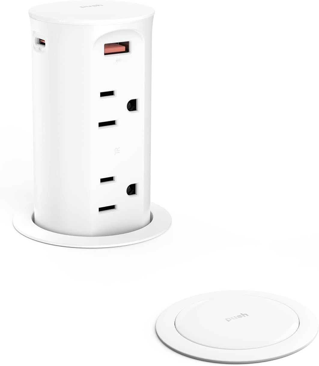 Toma corriente empotrada 2.5pulg USB C 20W 4 puertos 15A