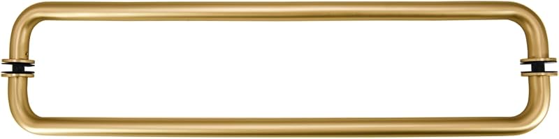 Puerta ducha redonda acero inox 24" acabado dorado satinado