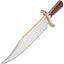 Cuchillo Bowie acero inox mango madera funda personalizada