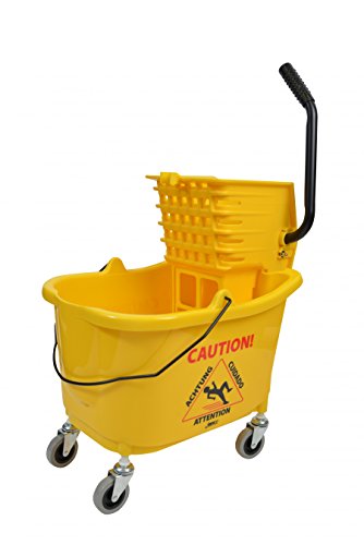 Combo escurridor prensa lateral 35qt plástico amarillo