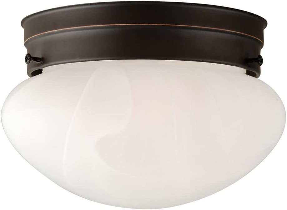 Lámpara techo interior 7.625pulg bronce aceitado alabastro
