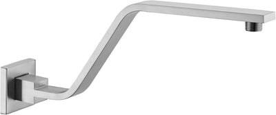 Brazo ducha níquel cepillado forma S 16pulg pared