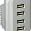 Cargador USB cuádruple 4.2A color blanco