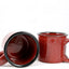 Set 4 Tazas Cerámica Fogata 15oz Borgoña