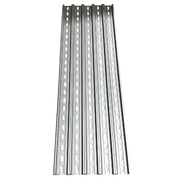 5 Pzas Riel Din Aluminio Ranurado 35mmx7.5mm 55.9cm
