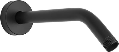 Brazo ducha acero inox 304 6pulg negro mate con brida
