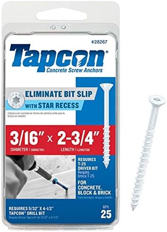 Anclajes hormigón cabeza corneta estrella blanca 25/caja