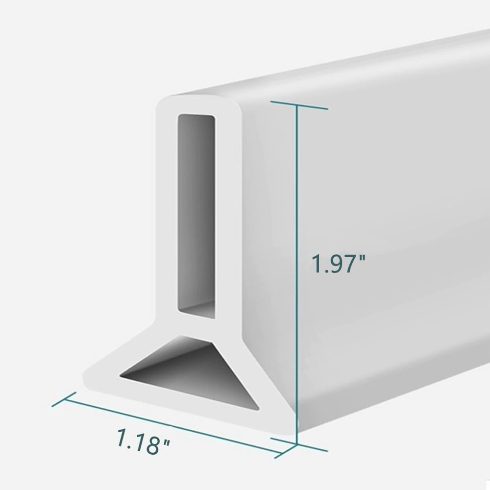 Barrera agua plegable para regadera baño cocina 78pulg gris