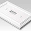 Placa pared coaxial metal fundido blanco