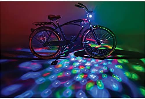 Luz LED bicicleta tricolor parpadeante para fiesta noche