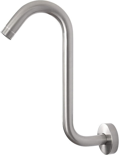 Brazo ducha en S acero inox cepillado 8pulg