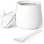 Azucarero cerámica con tapa y cuchara 9oz blanco