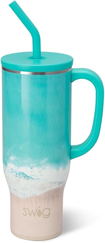 Vaso térmico acero inox 30oz con asa y popote