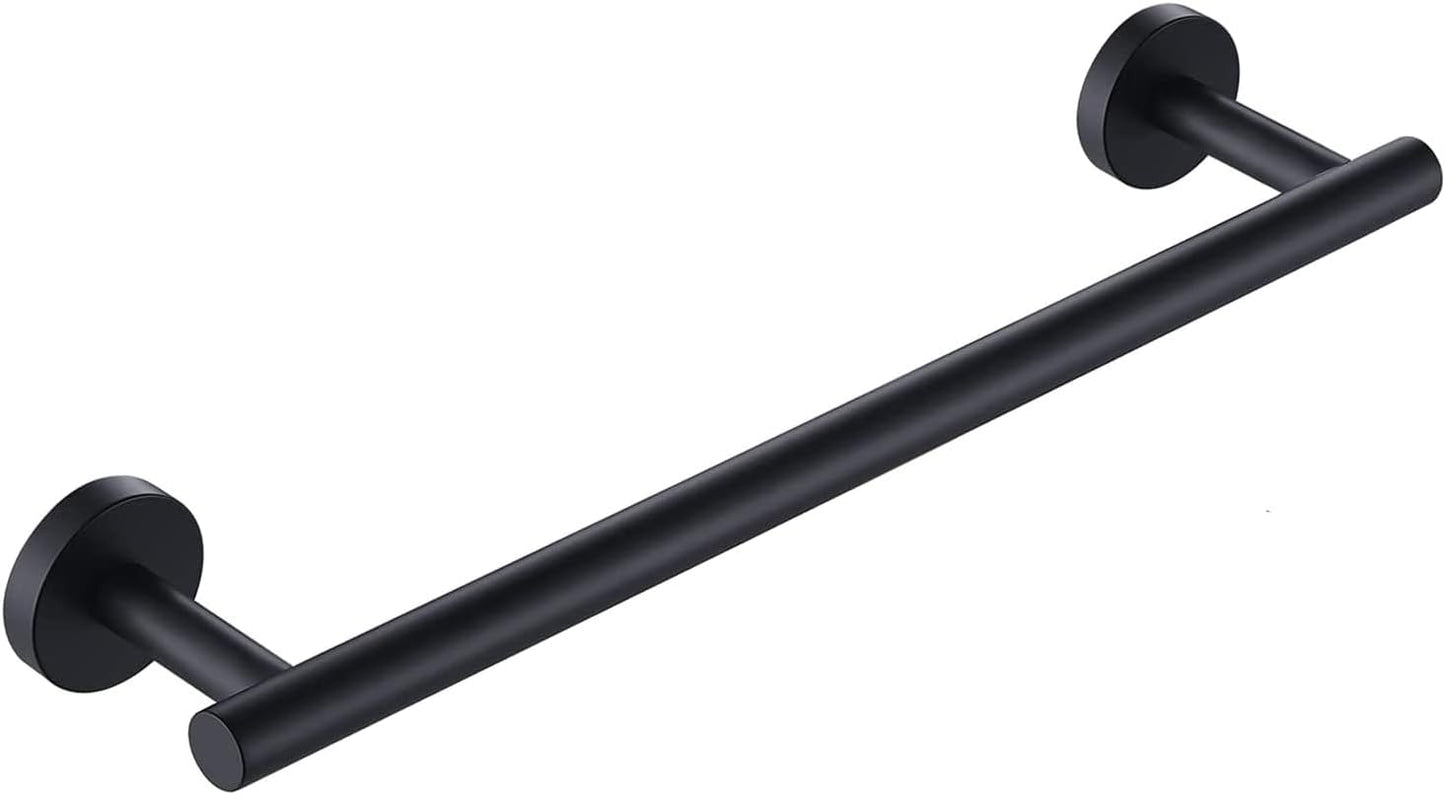 Toallero acero inox SUS304 negro mate 16pulg para baño y cocina