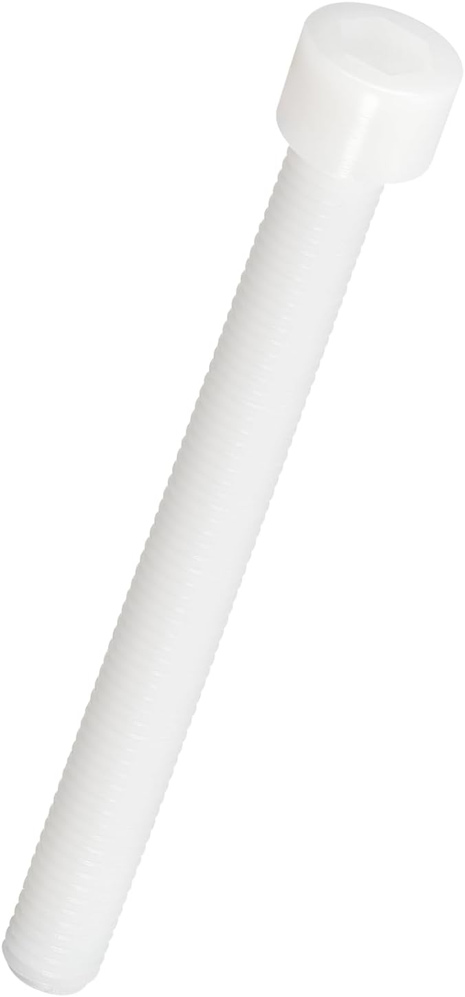 Tornillos Allen plástico M10-0.059 x 3.937pulg color blanco