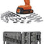 Taladro litio 20V 30 accesorios naranja 109 pzas