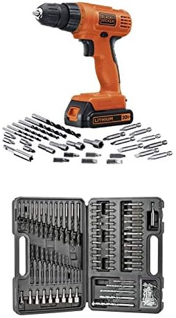 Taladro litio 20V 30 accesorios naranja 109 pzas