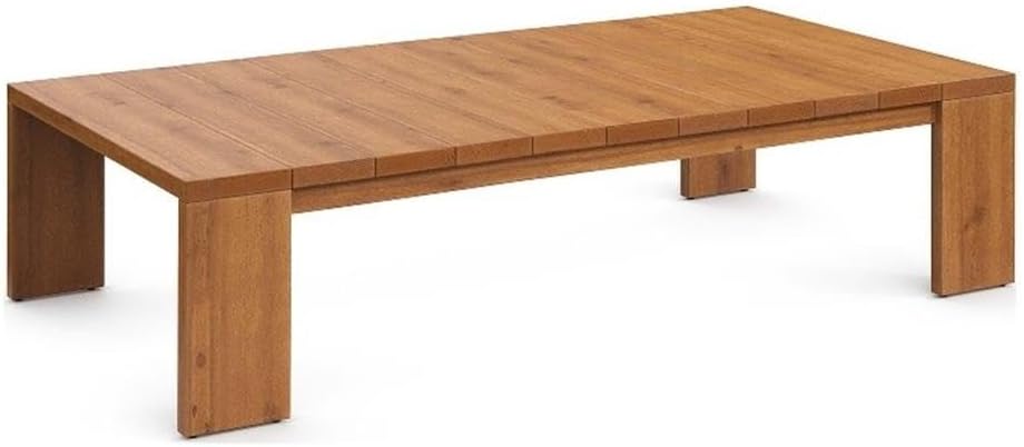 Mesa centro rectangular acacia exterior color natural