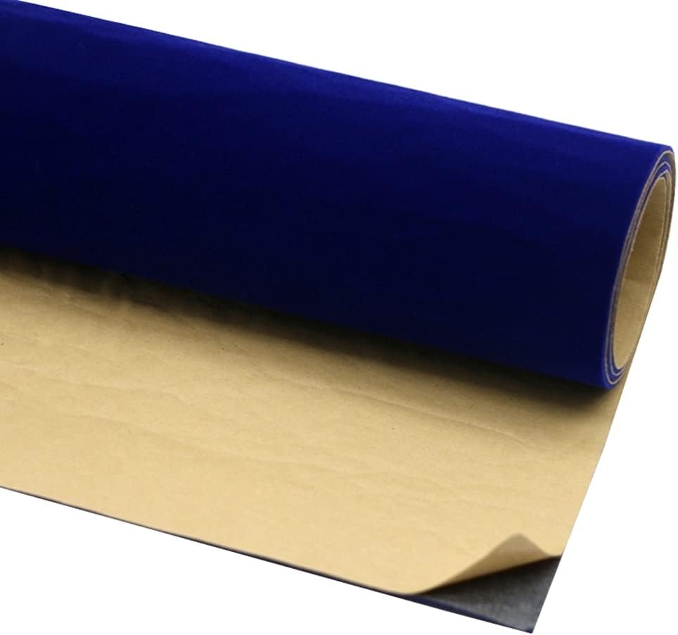 Forro terciopelo autoadhesivo 14.5x78.7" para cajones azul