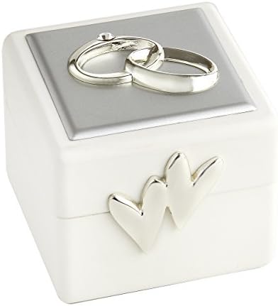 Caja anillos boda dobles color plata