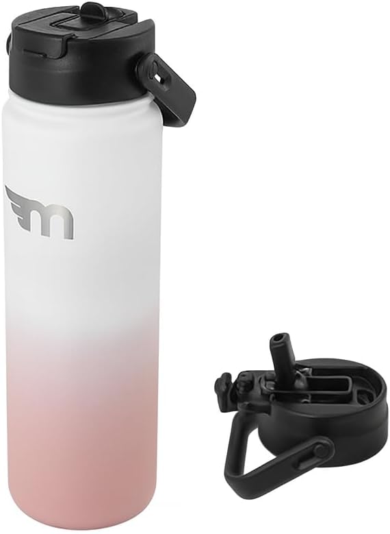 Botella acero inox 24oz tapa 2en1 retención frío 24h sin BPA