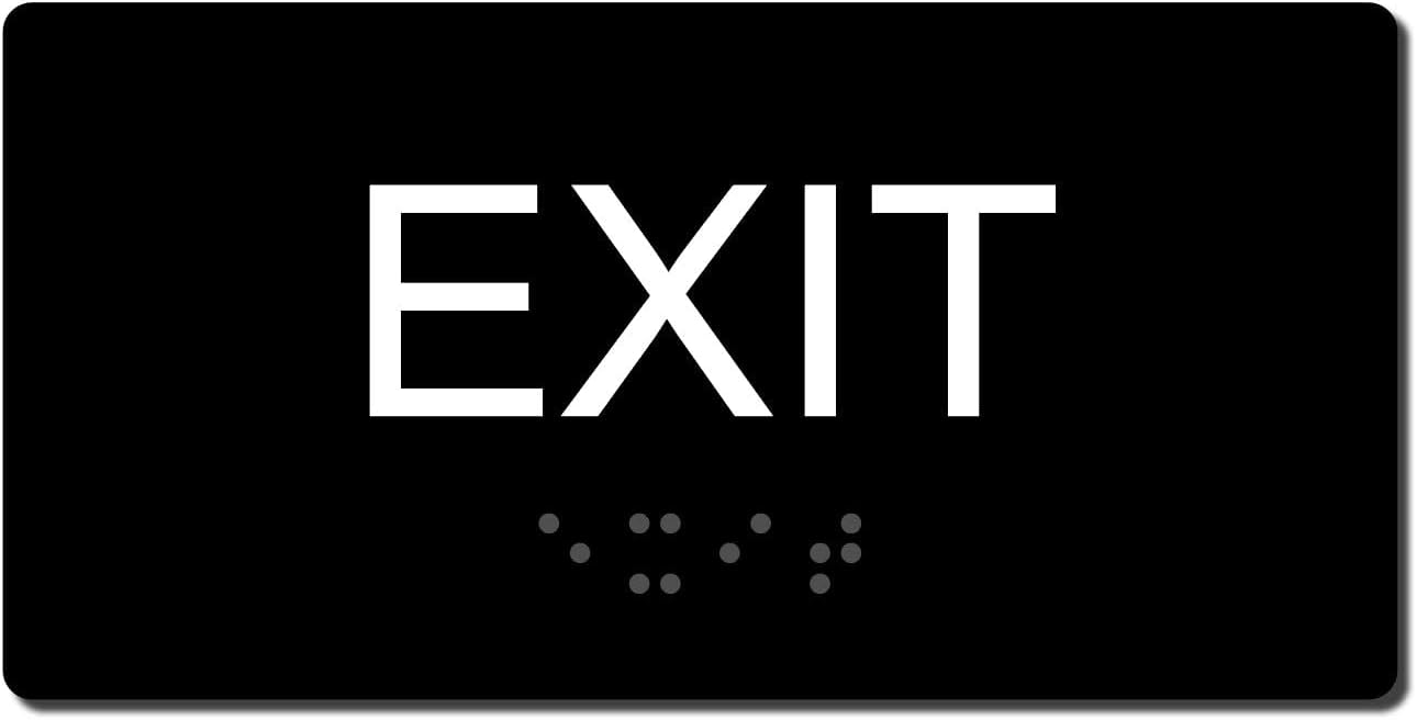 Señal táctil ADA 3x6pulg con relieve y braille