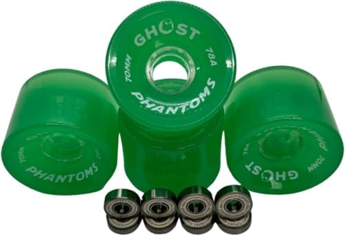 Ruedas longboard 2.756pulg semitransparentes ABEC-7