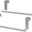 Toallero acero inox 9" baño cocina set 2 color plateado