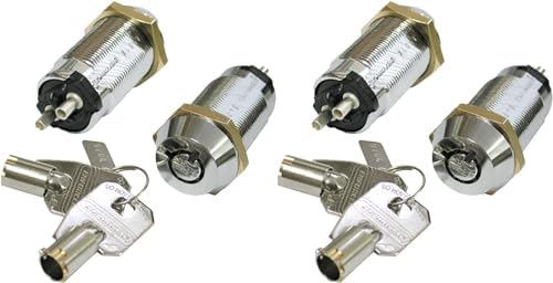 Pack 2 interruptores tubulares bloqueo llave on-off