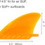 Aleta surf suave 4.6" naranja y negro para SUP y tablas