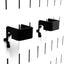Tablero clavijas metal ranurado soporte C 1pulg 1pulg negro