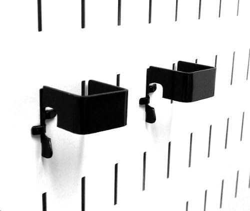 Tablero clavijas metal ranurado soporte C 1pulg 1pulg negro