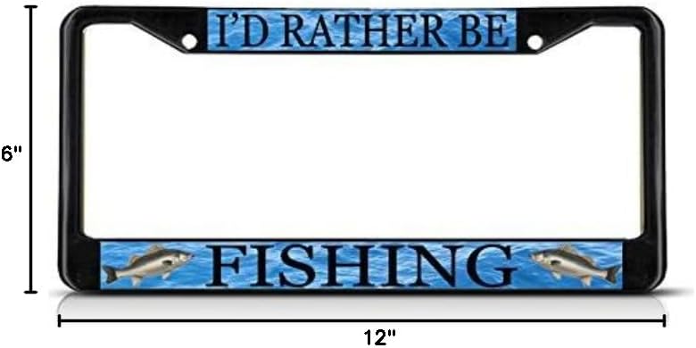 Marco para placa de matrícula I'd Rather Be Fishing