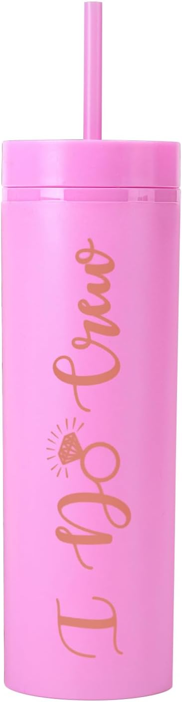 Vaso 16oz para despedida de soltera rosa