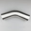 Codo intercooler aluminio 2.25" 45 grados cepillado