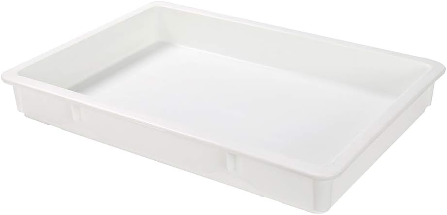 Cajas masa plástico blanco 26x18x3pulg apilables