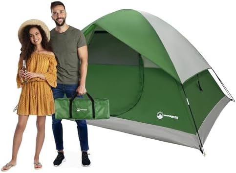 Tienda campaña 4 personas con cubierta lluvia